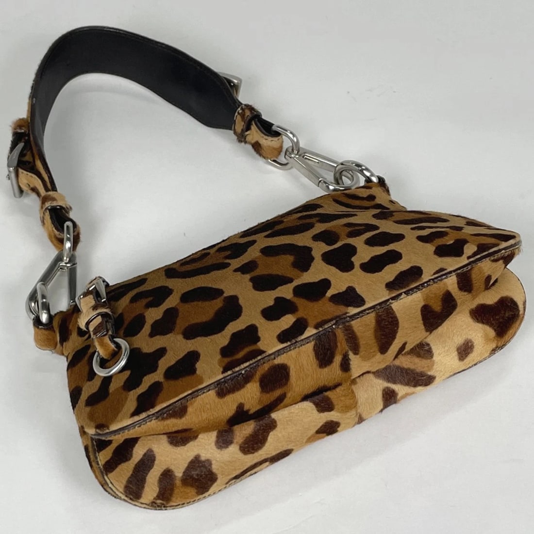 PRADA SHOULDER BAG WITH LOGO LEOPARD PATTERN - 2