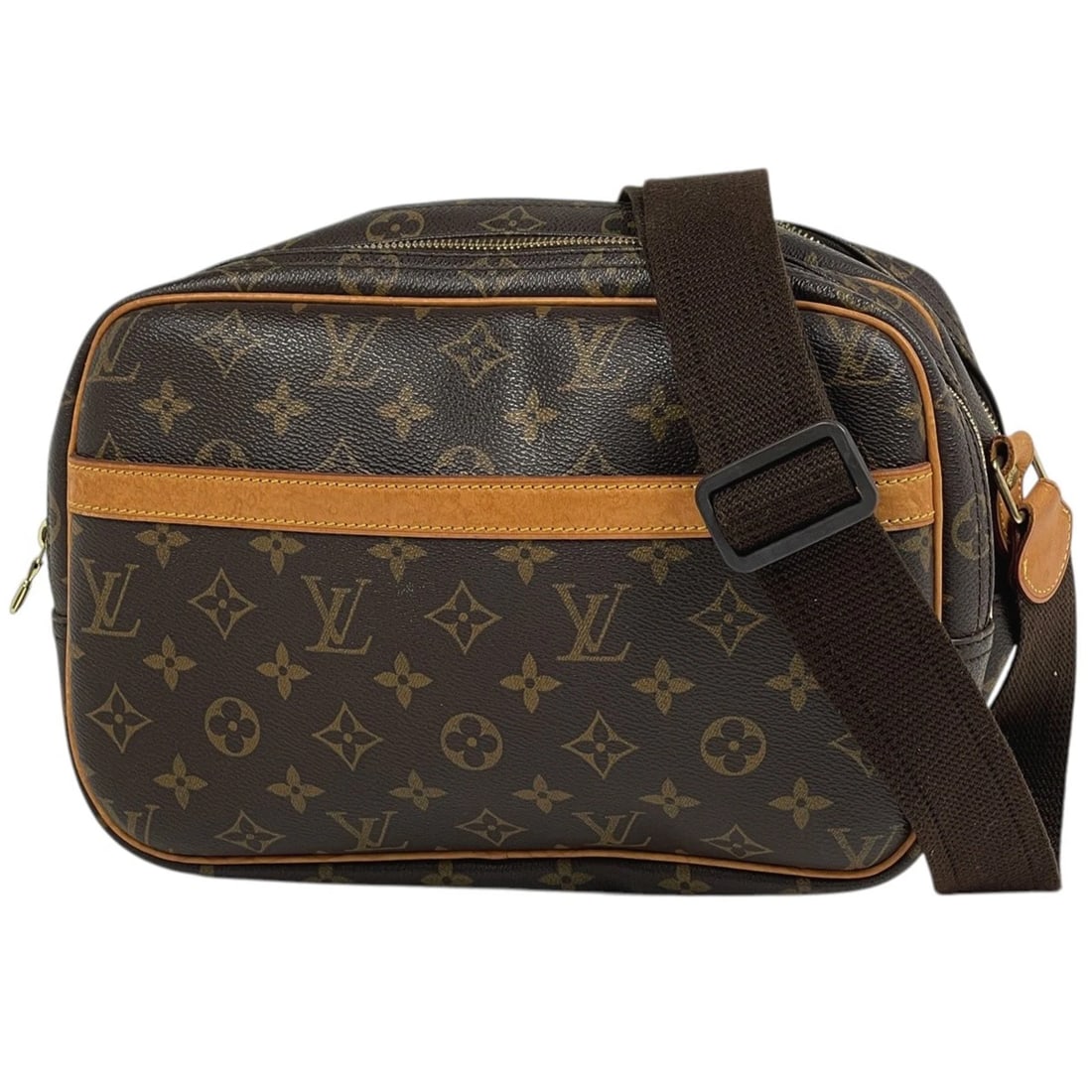 LOUIS VUITTON REPORTER PM DIAGONALLY HUNG SHOULDER BAG: Louis Vuitton Reporter PM Diagonally hung Shoulder Bag Brand: Louis Vuitton Type/Style: Shoulder Bag Material: Monogram Color: Brown Size: Width 28cm(11inch) Height 21cm(8.3inch) Depth 11cm(4.3inch)