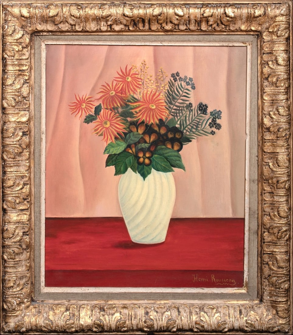 STILL LIFE OF A BOUQUET OF FLOWERS OIL PAINTING (1 of 10)