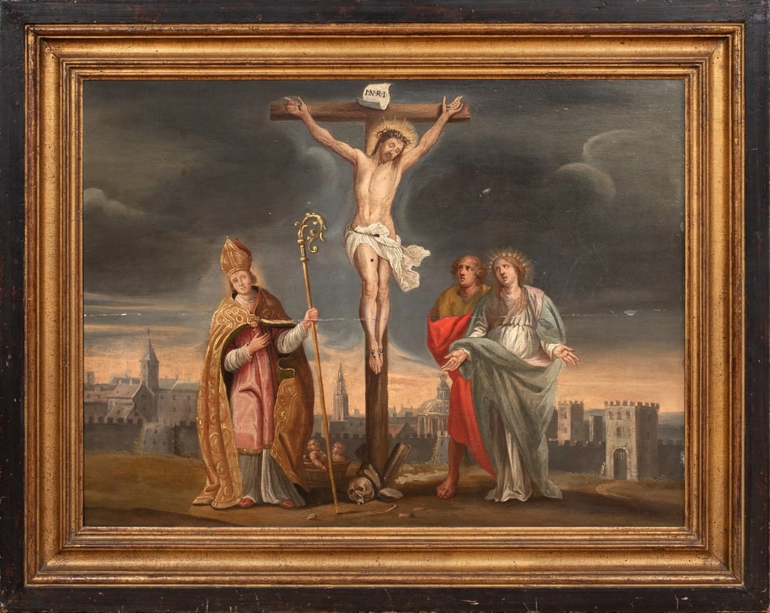 THE CRUCIFIXION OF CHRIST OIL PAINTING (1 of 10)
