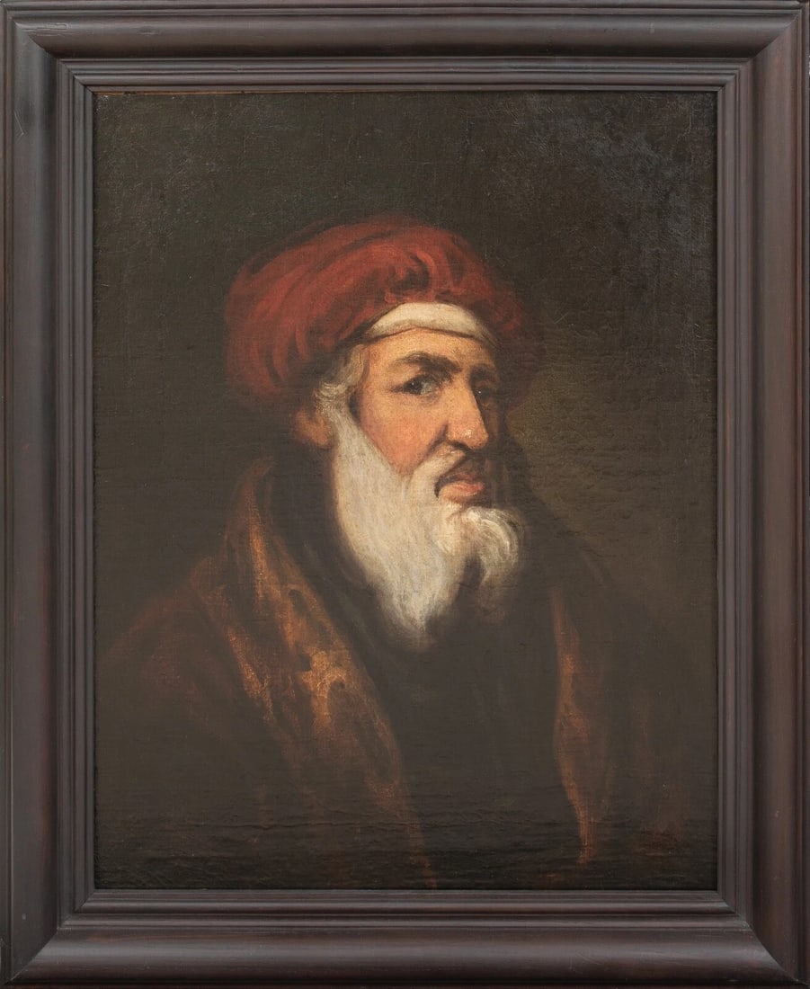 PORTRAIT OF IDENTIFIED AS TOPAL OSMAN PASHA OIL PAINTING: Year: 18th century Size: 29" x 23.5" Medium: Oil Description: Big Italian School of the 19th Century Oil on canvas, an Ottoman portrait often known as Total Osman Pasha. The Ottoman military officer a