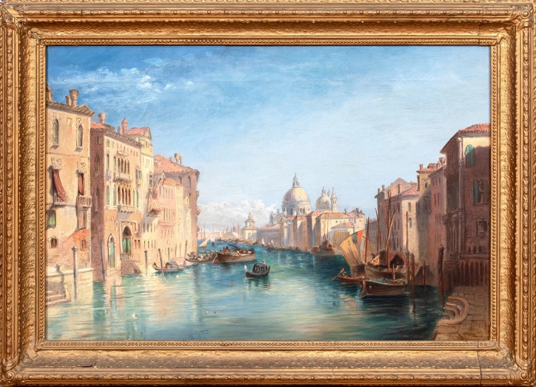 VIEW OF THE GRAND CANAL, VENICE OIL PAINTING ATTRIBUTED TO EDWARD ANGELO GOODALL (1 of 10)