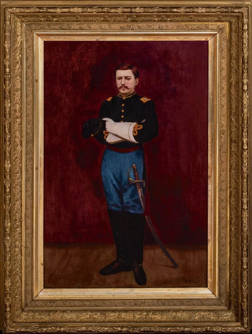 PORTRAIT OF GENERAL GEORGE BRINTON MCCLELLAN OIL PAINTING (1 of 10)