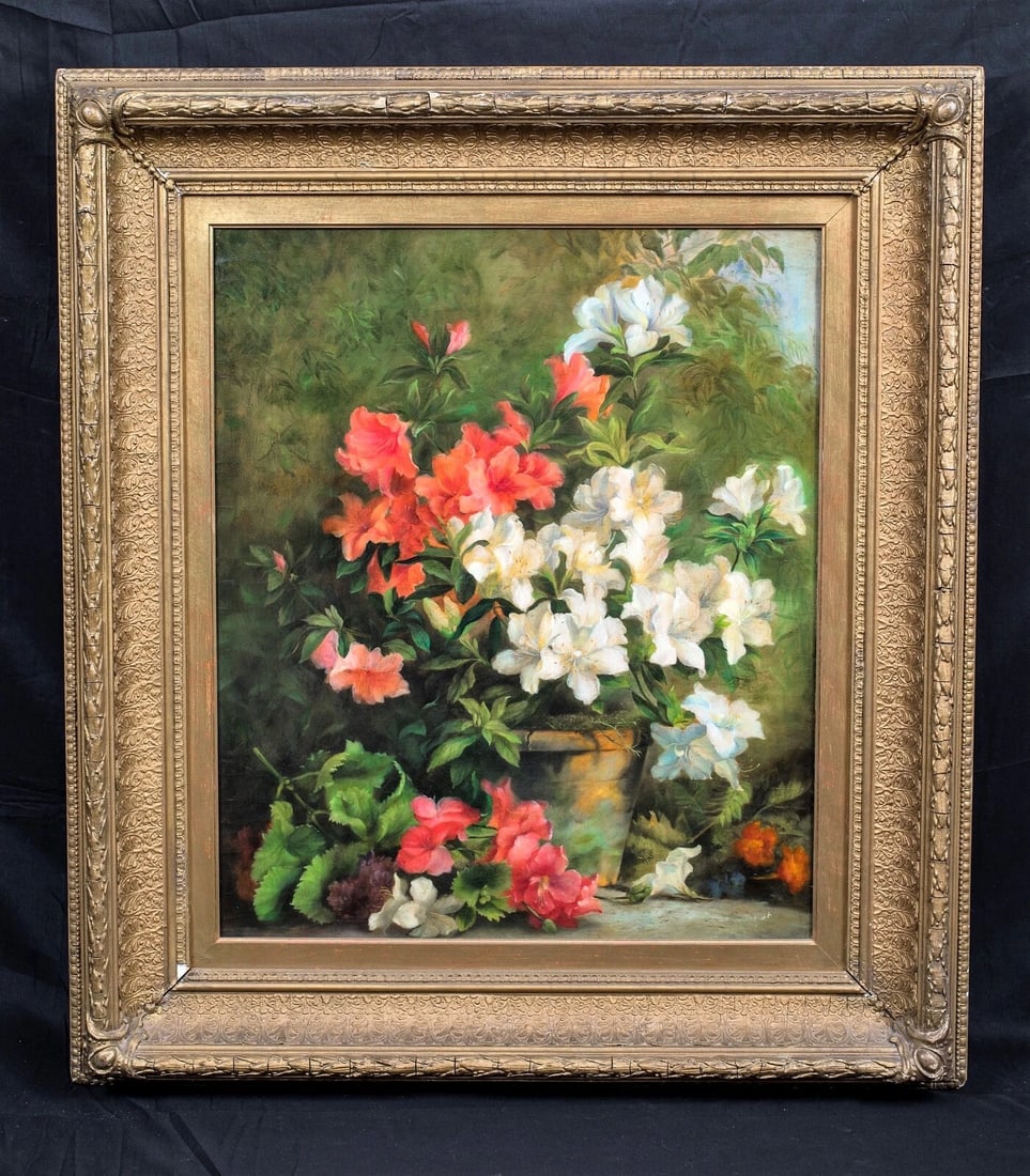 STUDY OF AZELEAS OIL PAINTING (1 of 11)