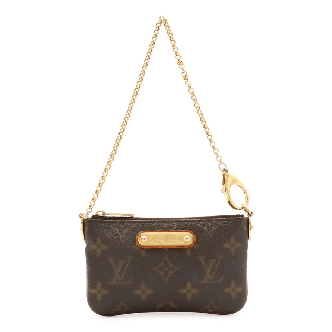 LOUIS VUITTON MONOGRAM POCHETTE: Louis Vuitton Monogram Pochette Brand: Louis Vuitton Type/Style: Handbag, Pochette, Pouch Material: Monogram Color: Brown, Monogram Size: (HxWxD) 9cm x 14.5cm / 3.54inch x 5.7inch Accessories: None