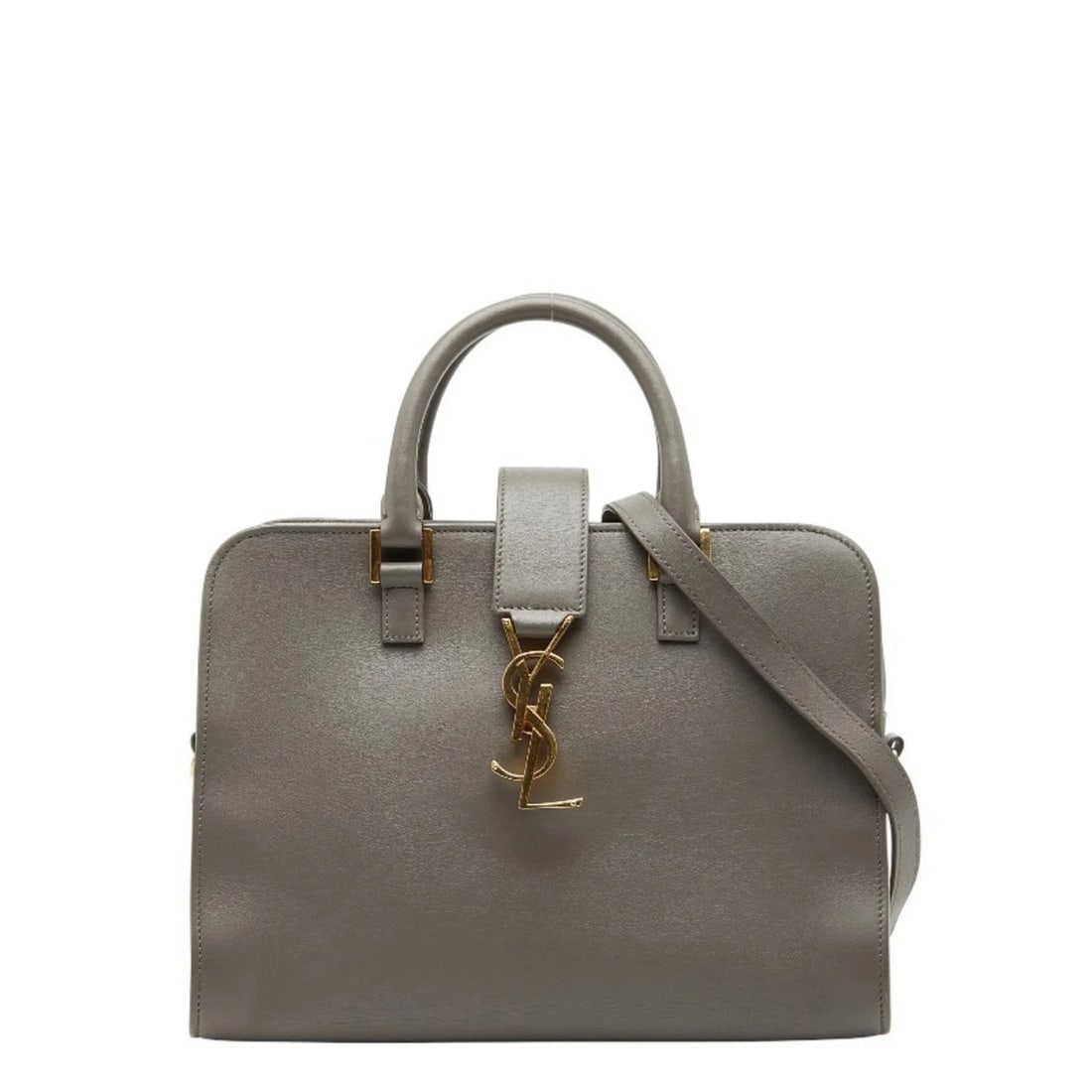 SAINT LAURENT BABY CABAS HANDBAG/SHOULDER BAG: Saint Laurent Baby Cabas Handbag/Shoulder Bag Brand: Saint Laurent Type/Style: Handbag, Shoulder bag Material: Leather Color: Gray Size: (HxWxD) 18.5cm x 25.5cm x 12.5cm / 7.28inch x 10.03inch x