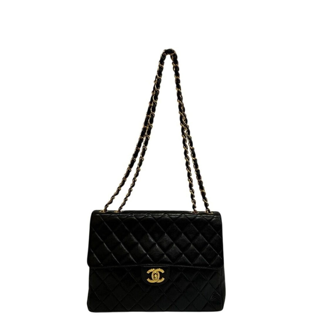 CHANEL DECA MATELASSE SHOULDER BAG: CHANEL Deca Matelasse Shoulder Bag Brand: Chanel Type/Style: Shoulder bag Material: Leather Color: Black Size: (HxWxD) 22cm x 31cm / 8.66inch x 12.2inch Accessories: None Accessories Notice: When