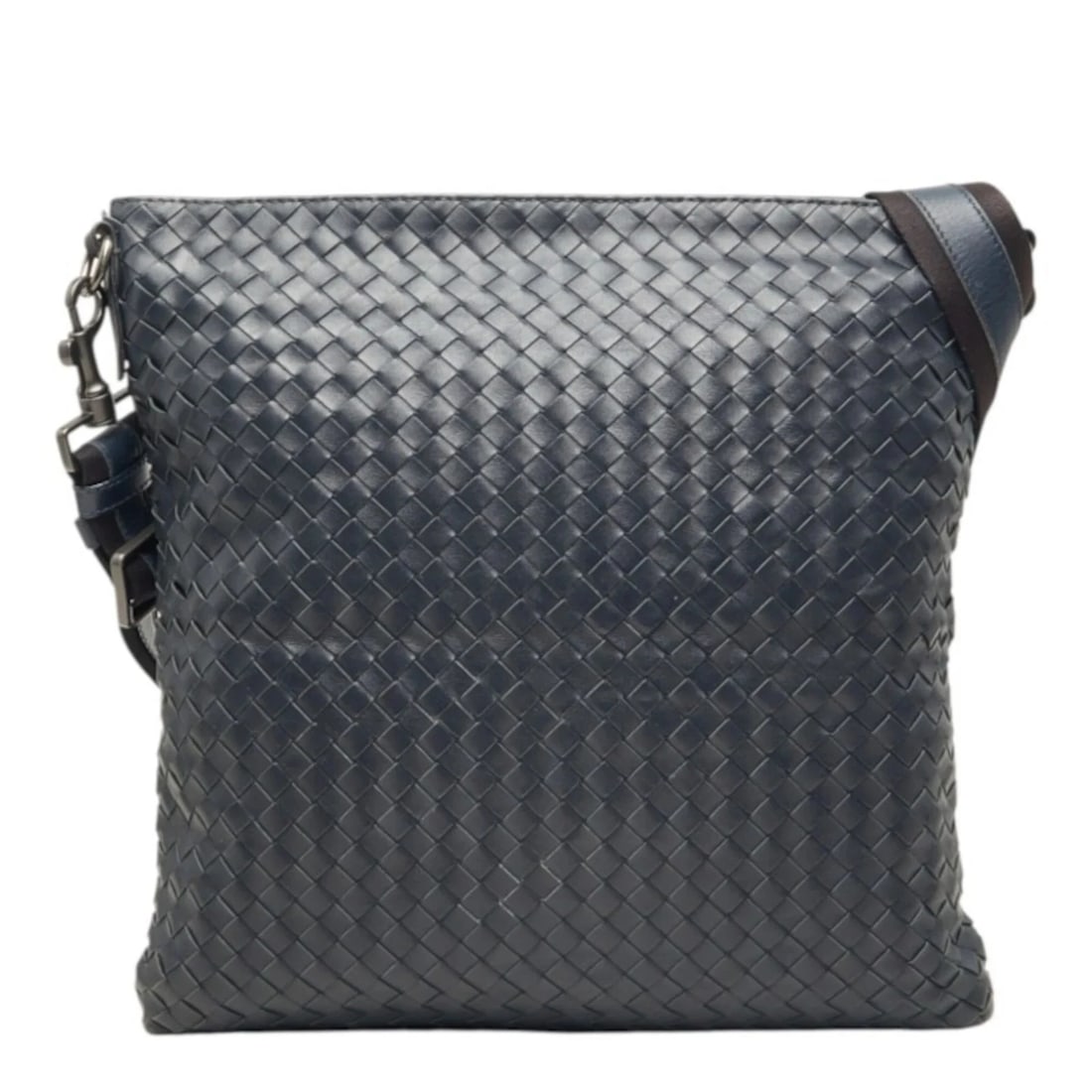 BOTTEGA VENETA INTRECCIATO CROSSBODY SHOULDER BAG: Bottega Veneta Intrecciato Crossbody Shoulder Bag Brand: Bottega Veneta Type/Style: Shoulder bag Material: Leather Color: Navy Size: (HxWxD) 33cm x 32cm x 3cm / 12.99inch x 12.59inch x 1.18inch