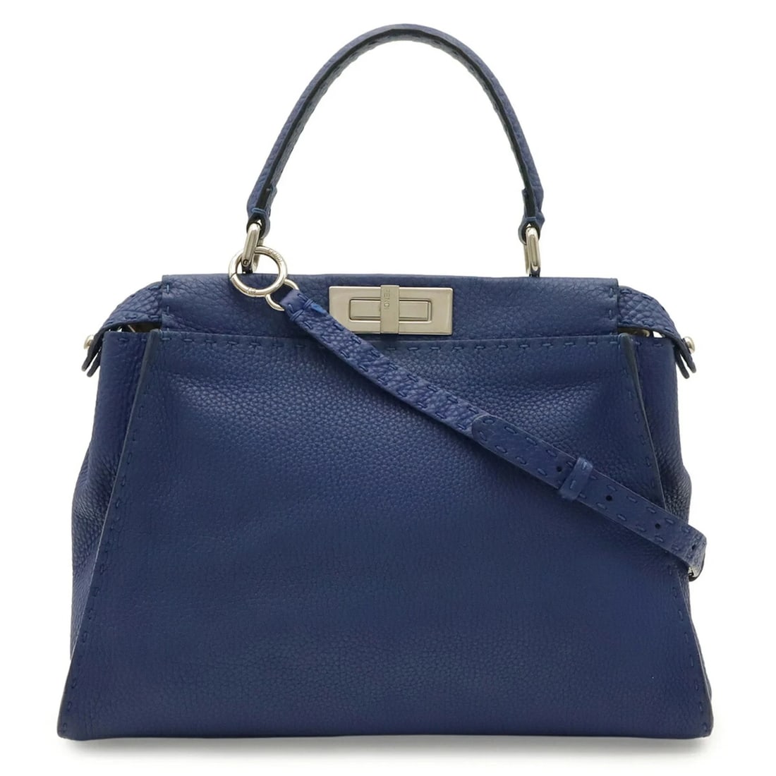 FENDI SELLERIA PEEKABOO REGULAR HANDBAG: FENDI Selleria Peekaboo Regular Handbag Brand: Fendi Type/Style: Handbag, Shoulder bag, Tote bag Material: Leather Color: Blue Size: (HxWxD) 25cm x 34cm x 12cm / 9.84inch x 13.38inch x 4.72inch Ac