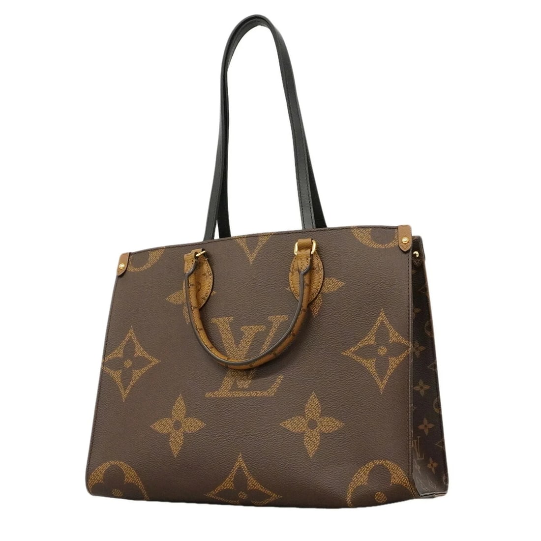LOUIS VUITTON MONOGRAM GIANT REVERSE: Louis Vuitton Monogram Giant Reverse Brand: Louis Vuitton Type/Style: Tote bag Material: none Color: Brown Size: (HxWxD) 27cm x 34.5cm x 15cm / 10.62inch x 13.58inch x 5.9inch Accessories: None