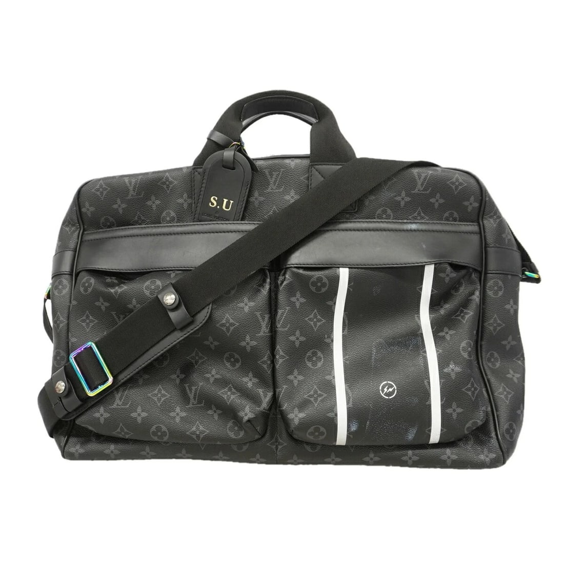 LOUIS VUITTON BAGS, BOSTON MONOGRAM ECLIPSE: Louis Vuitton Bags, Boston Monogram Eclipse Brand: Louis Vuitton Type/Style: Boston bag Material: none Color: Black Size: (HxWxD) 33cm x 46cm x 18.5cm / 12.99inch x 18.11inch x 7.28inch Accessories: