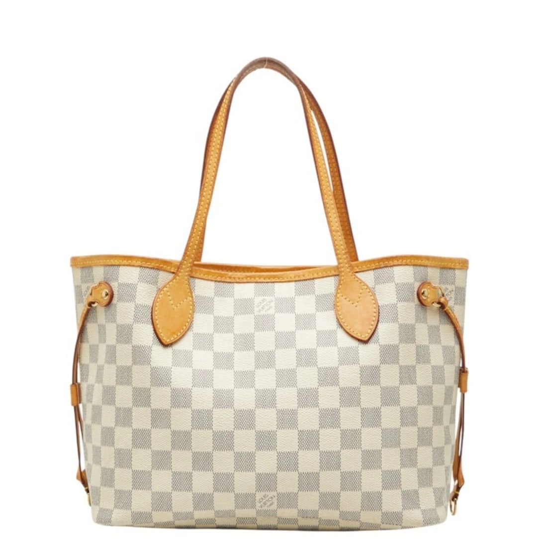LOUIS VUITTON DAMIER AZUR NEVERFULL PM TOTE BAG: Louis Vuitton Damier Azur Neverfull PM Tote Bag Brand: Louis Vuitton Type/Style: Handbag, Tote bag Material: Leather , PVC Color: Damier Azur, White Size: (HxWxD) 22cm x 28cm x 12cm / 8.66inch x 11.02