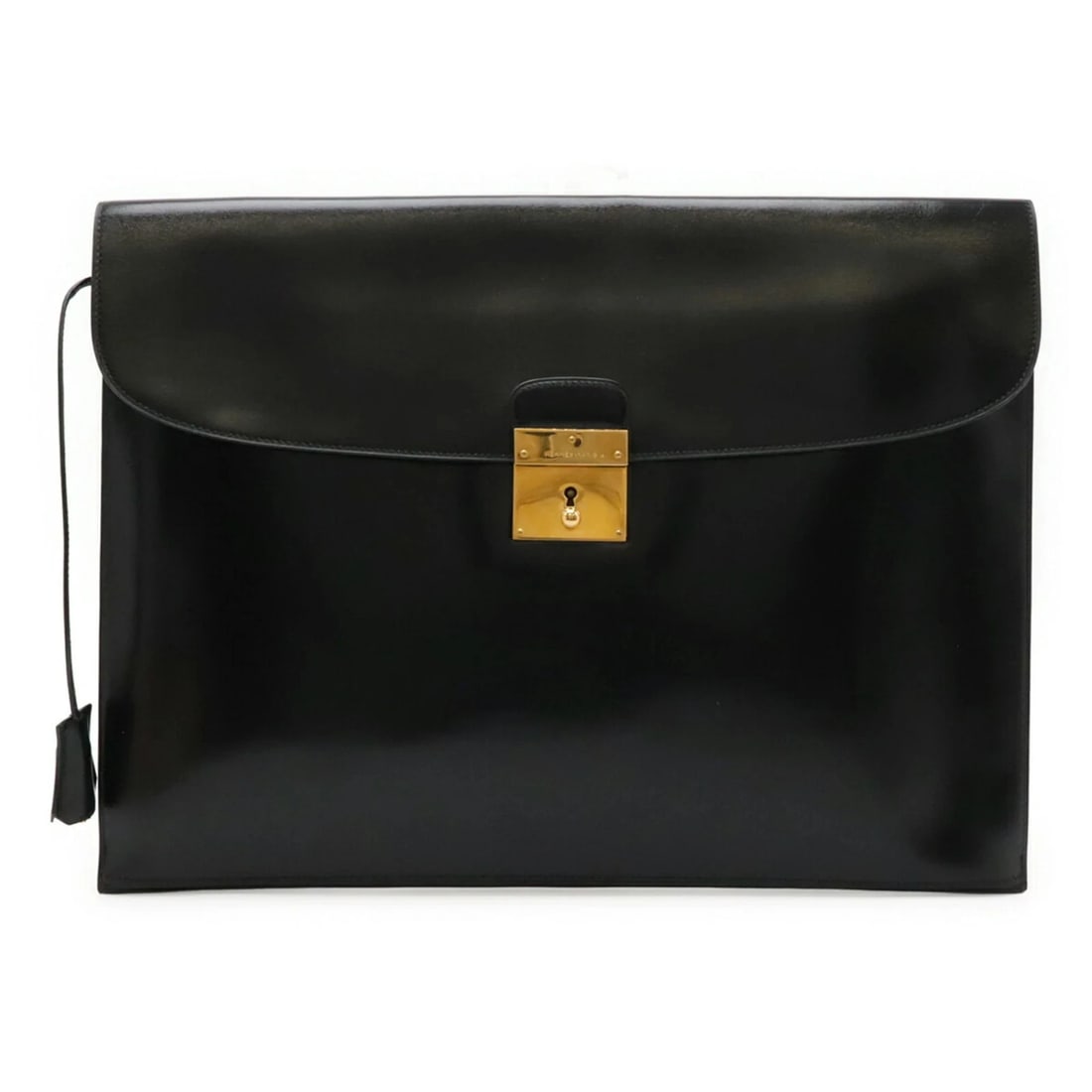 HERMES KILIUS SECOND BAG CLUTCH HANDBAG: HERMES Kilius Second Bag Clutch Handbag Brand: Hermes Type/Style: Clutch bag, Handbag Material: Box calf leather Color: Black Size: (HxWxD) 28cm x 38cm / 11.02inch x 14.96inch Accessories: None
