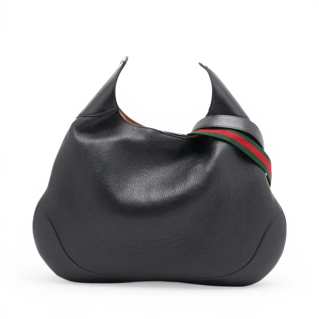 GUCCI B LEATHER 2 WAY SHOULDER BAG: Gucci B Leather 2 Way Shoulder Bag Brand: Gucci Type/Style: Shoulder Bag Material: Leather Color: Black Size: Height:14.6inchLength:19.1inchDepth:0.4inch Accessories: None Accessories Noti