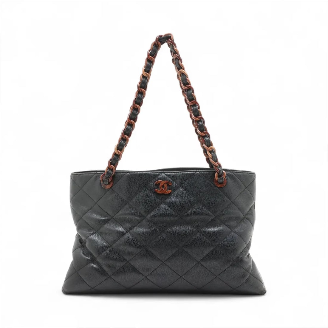 CHANEL MATELASSE CAVIAR SKIN TOTE BAG: Chanel Matelasse Caviar Skin Tote bag Brand: Chanel Type/Style: Tote Material: Caviar Skin Color: Black Size: Height:9.6inchLength:15.2inchDepth:3.3inch Accessories: None Accessories Notic