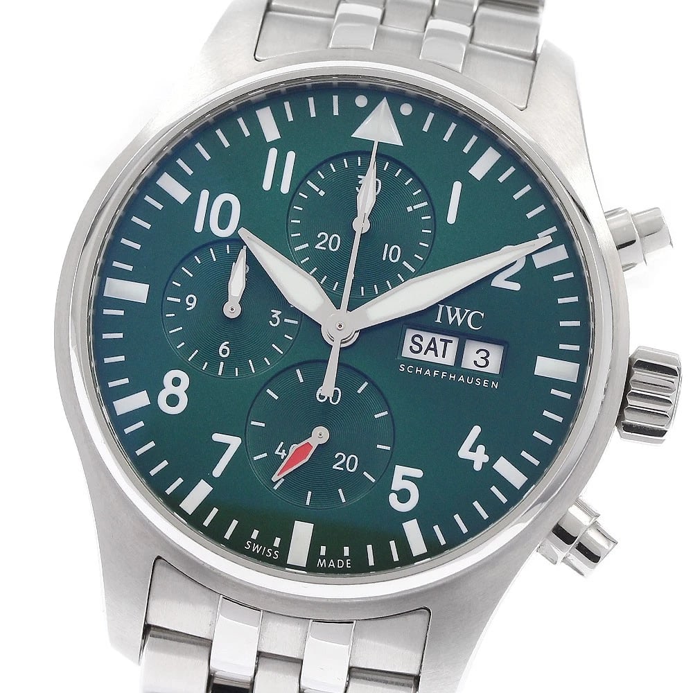 IWC SCHAFFHAUSEN PILOT WATCH CHRONOGRAPH AUTOMATIC WATCH: IWC SCHAFFHAUSEN Pilot watch Chronograph Automatic Watch Brand: IWC SCHAFFHAUSEN Type/Style: Wristwatch Material: Band Material Stainless Steel, Case Material Stainless Steel Color: Band Color