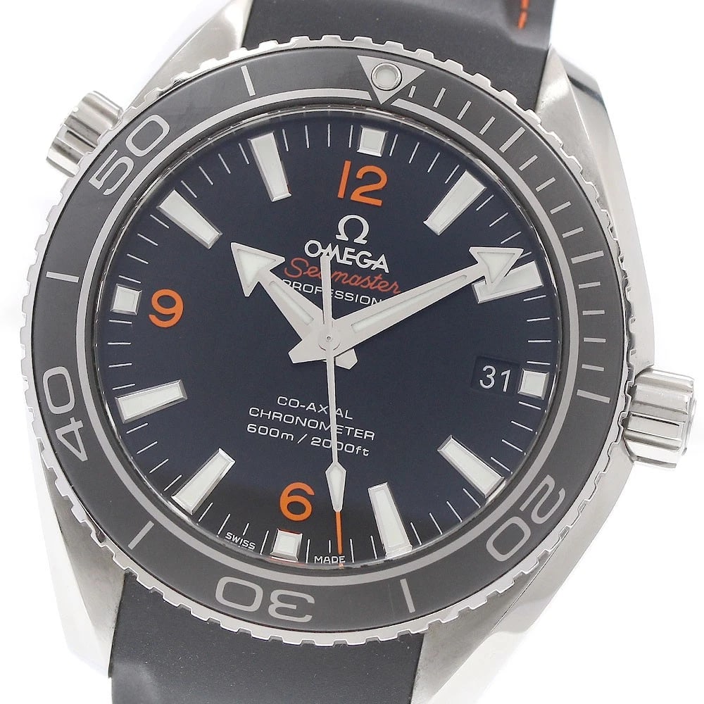OMEGA SEAMASTER PLANET OCEAN AUTOMATIC WATCH: OMEGA Seamaster Planet Ocean Automatic Watch Brand: OMEGA Type/Style: Wristwatch Material: Band Material rubber, Case Material Stainless Steel Color: Band Color black, Case Color Silver, Dial Color