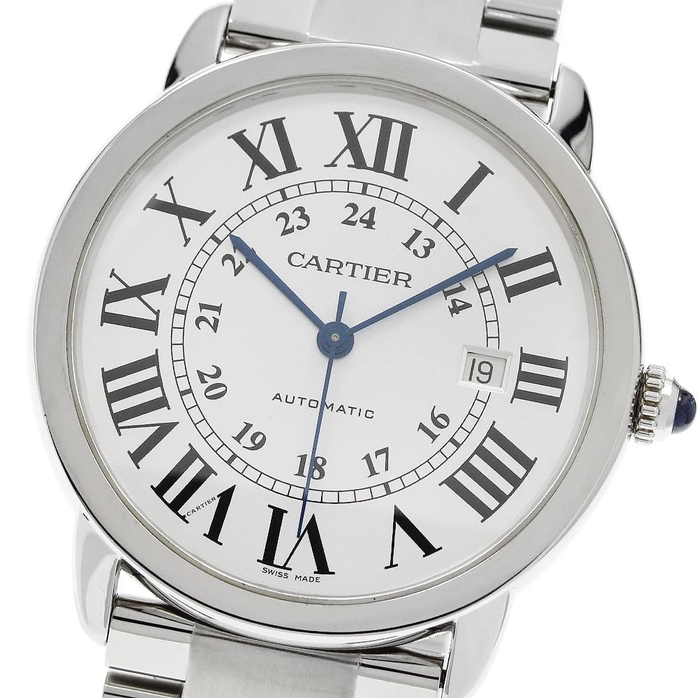 CARTIER RONDE SOLO DATE SILVER DIAL AUTOMATIC WATCH: CARTIER Ronde Solo Date Silver Dial Automatic Watch Brand: CARTIER Type/Style: Wristwatch Material: Band Material Stainless Steel, Case Material Stainless Steel Color: Band Color Silver, Case Color
