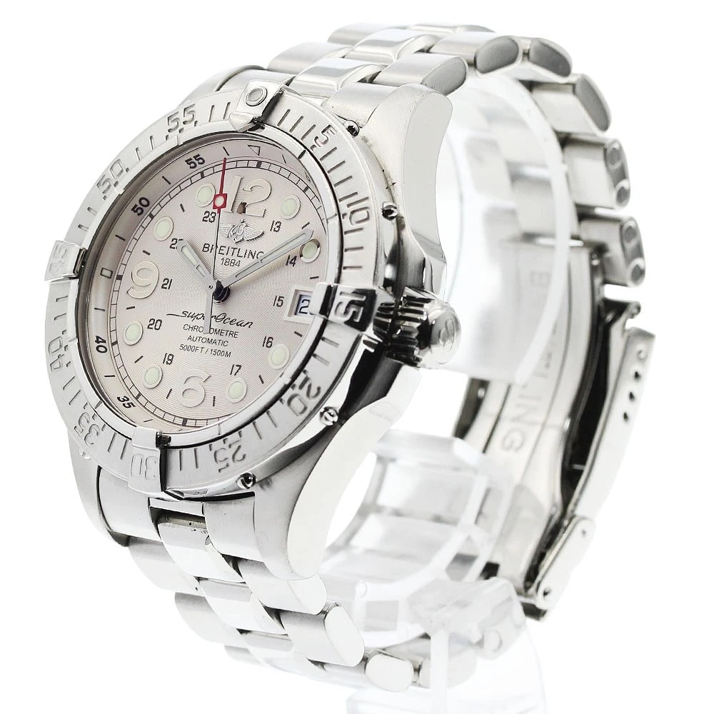 BREITLING SUPER OCEAN DATE SILVER DIAL AUTOMATIC WATCH - 2