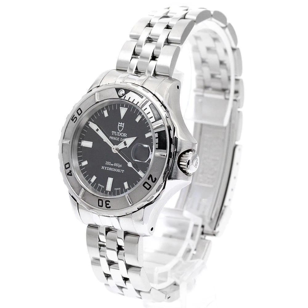 TUDOR HYDRO NOTE DATE BLACK DIAL AUTOMATIC WATCH - 2