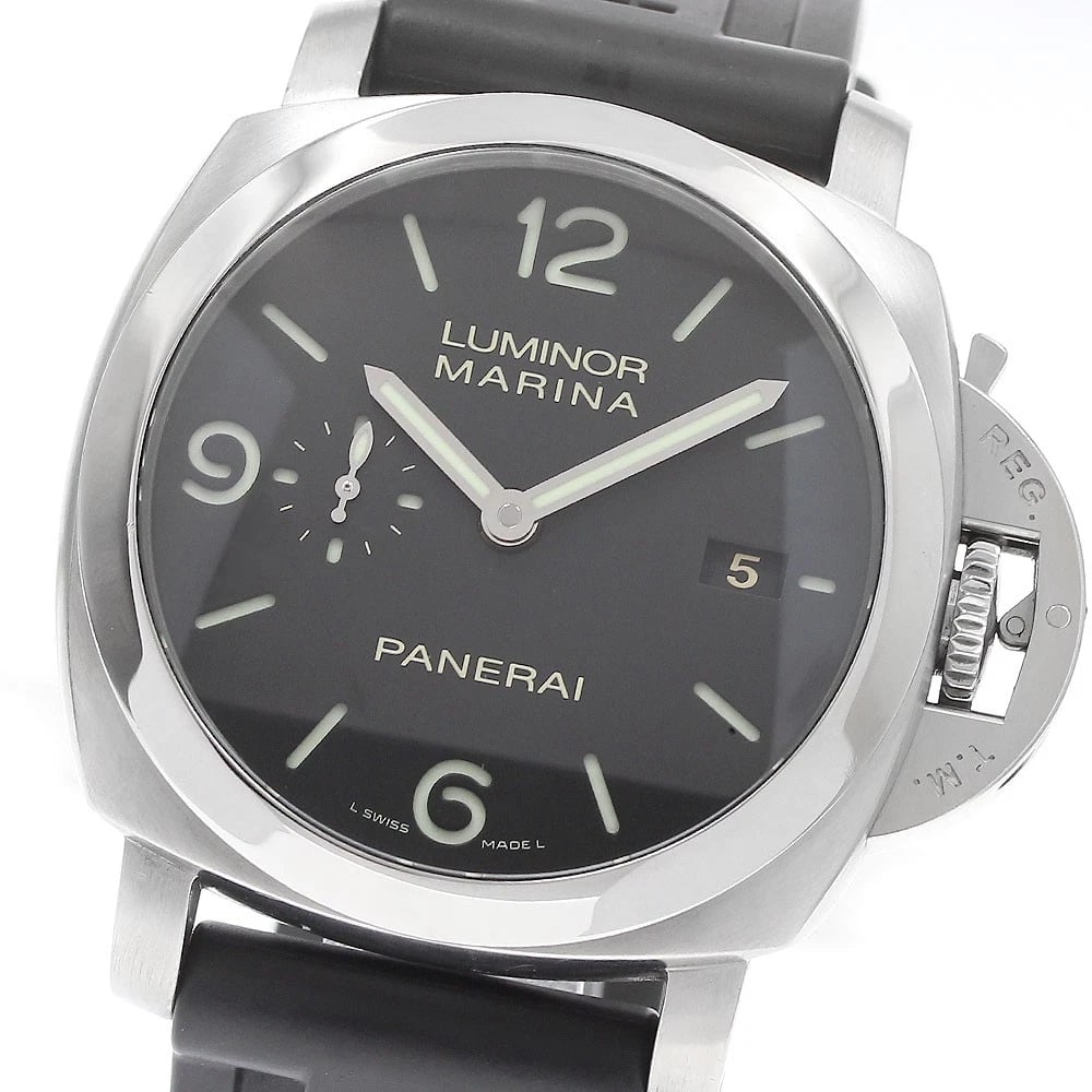 PANERAI LUMINOR MARINA SMALL SECONDS AUTOMATIC WATCH: PANERAI Luminor Marina Small seconds Automatic Watch Brand: PANERAI Type/Style: Wristwatch Material: Band Material rubber, Case Material Stainless Steel Color: Band Color black, Case Color Silver,