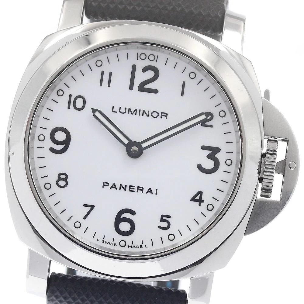 PANERAI LUMINOR BASE WHITE DIAL HAND WINDING WATCH: PANERAI Luminor base white Dial Hand Winding Watch Brand: PANERAI Type/Style: Wristwatch Material: Band Material Nylon / leather, Case Material Stainless Steel Color: Band Color black, Case Color