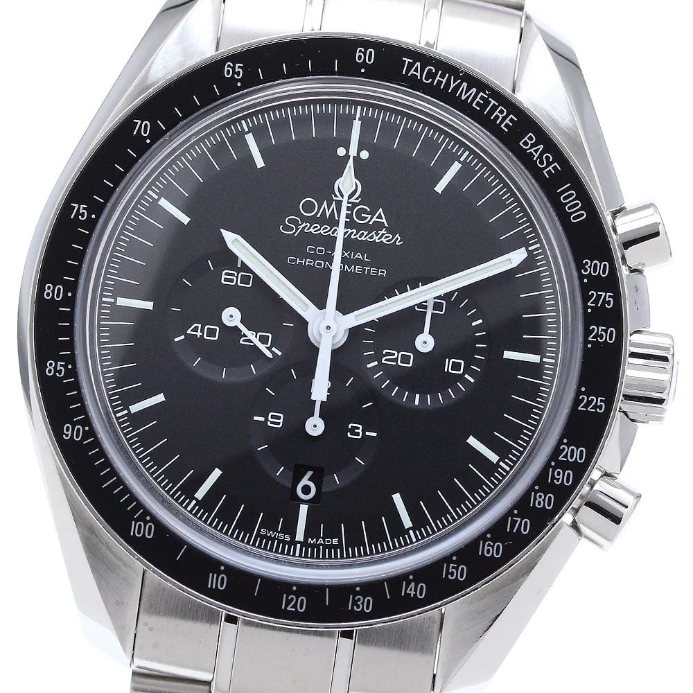 OMEGA SPEEDMASTER MOONWATCH COAXIAL AUTOMATIC WATCH: OMEGA Speedmaster Moonwatch Coaxial Automatic Watch Brand: OMEGA Type/Style: Wristwatch Material: Band Material Stainless Steel, Case Material Stainless Steel Color: Band Color Silver, Case Color