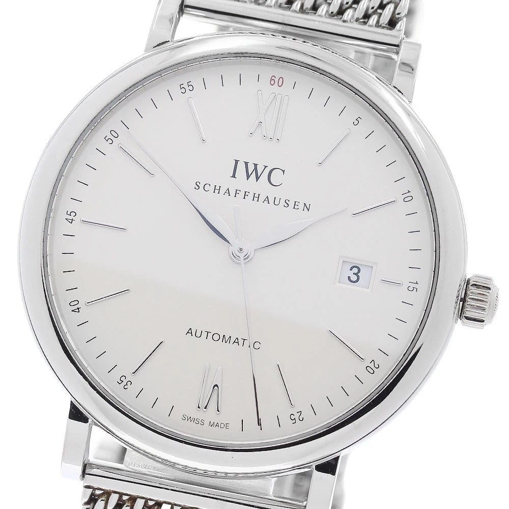 IWC SCHAFFHAUSEN PORTOFINO DATE AUTOMATIC WATCH: IWC SCHAFFHAUSEN Portofino Date Automatic Watch Brand: IWC SCHAFFHAUSEN Type/Style: Wristwatch Material: Band Material Stainless Steel, Case Material Stainless Steel Color: Band Color Silver, Case
