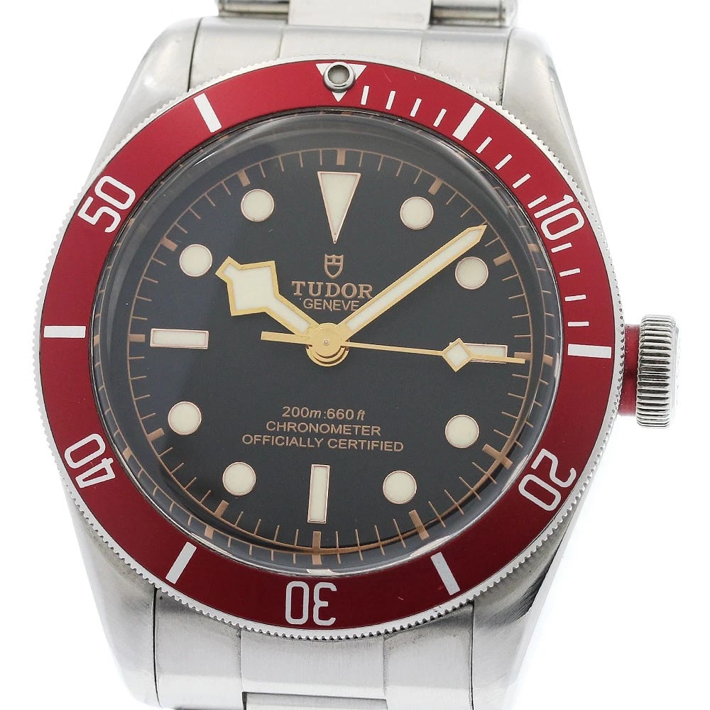 TUDOR HERITAGE BLACK BAY BLACK DIAL AUTOMATIC WATCH: TUDOR Heritage Black Bay black Dial Automatic Watch Brand: TUDOR Type/Style: Wristwatch Material: Band Material Stainless Steel, Case Material Stainless Steel Color: Band Color Silver, Case Color
