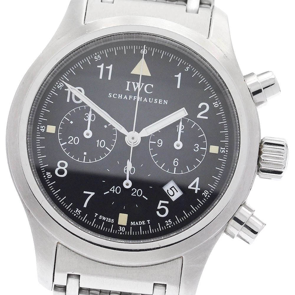 IWC SCHAFFHAUSEN FREEGER DATE CHRONOGRAPH QUARTZ WATCH: IWC SCHAFFHAUSEN Freeger Date Chronograph Quartz Watch Brand: IWC SCHAFFHAUSEN Type/Style: Wristwatch Material: Band Material Stainless Steel, Case Material Stainless Steel Color: Band Color Silver,