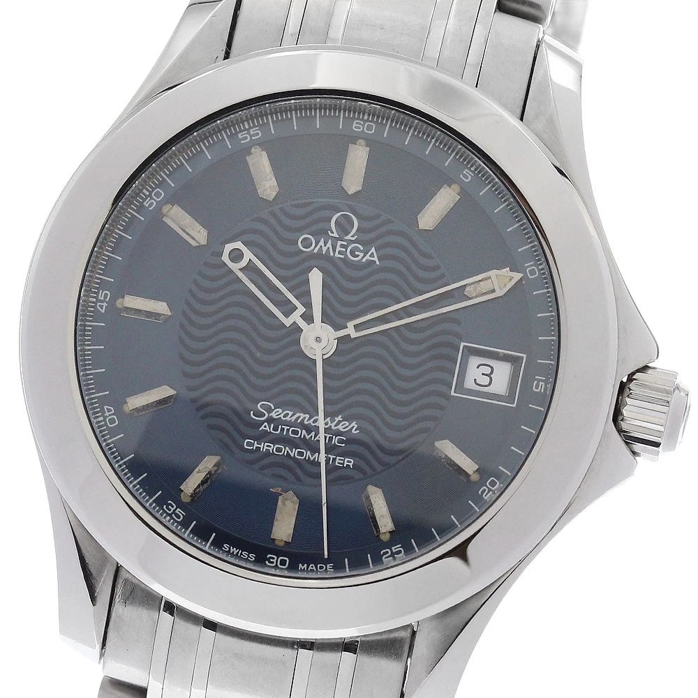 OMEGA SEAMASTER CHRONOMETER NAVY DIAL AUTOMATIC WATCH: OMEGA Seamaster Chronometer Navy Dial Automatic Watch Brand: OMEGA Type/Style: Wristwatch Material: Band Material Stainless Steel, Case Material Stainless Steel Color: Band Color Silver, Case Color