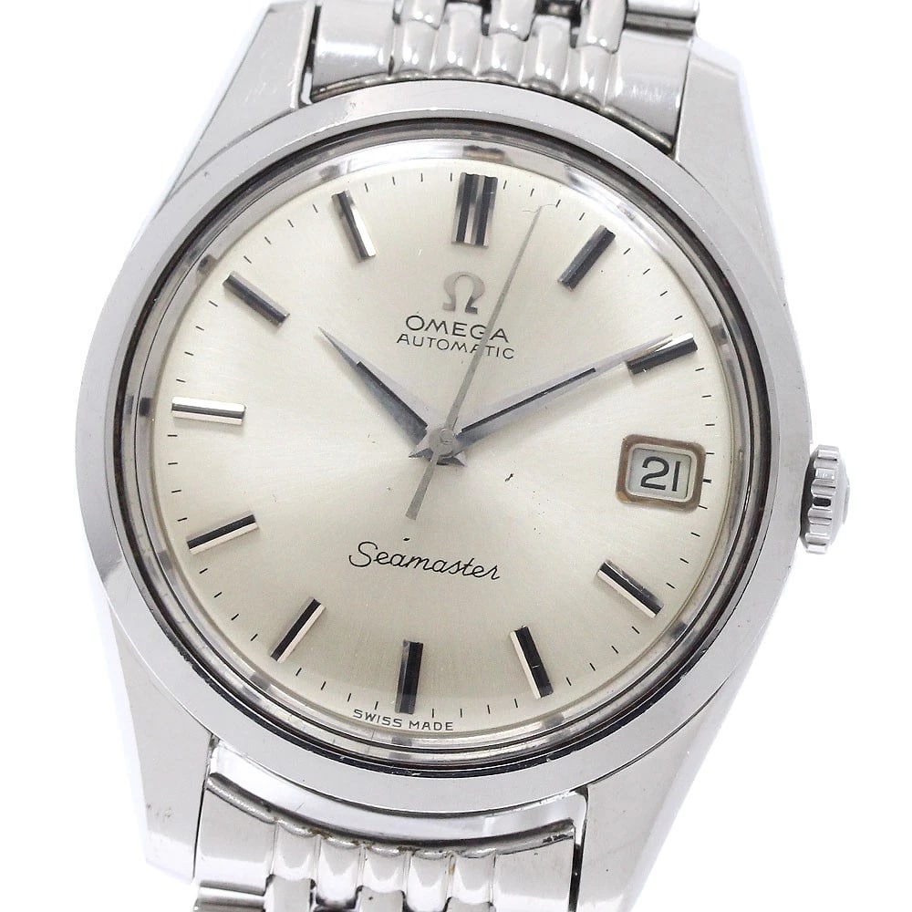 OMEGA SEAMASTER DATE RICE BRACELET AUTOMATIC WATCH: OMEGA Seamaster Date Rice Bracelet Automatic Watch Brand: OMEGA Type/Style: Wristwatch Material: Band Material Stainless Steel, Case Material Stainless Steel Color: Band Color Silver, Case Color