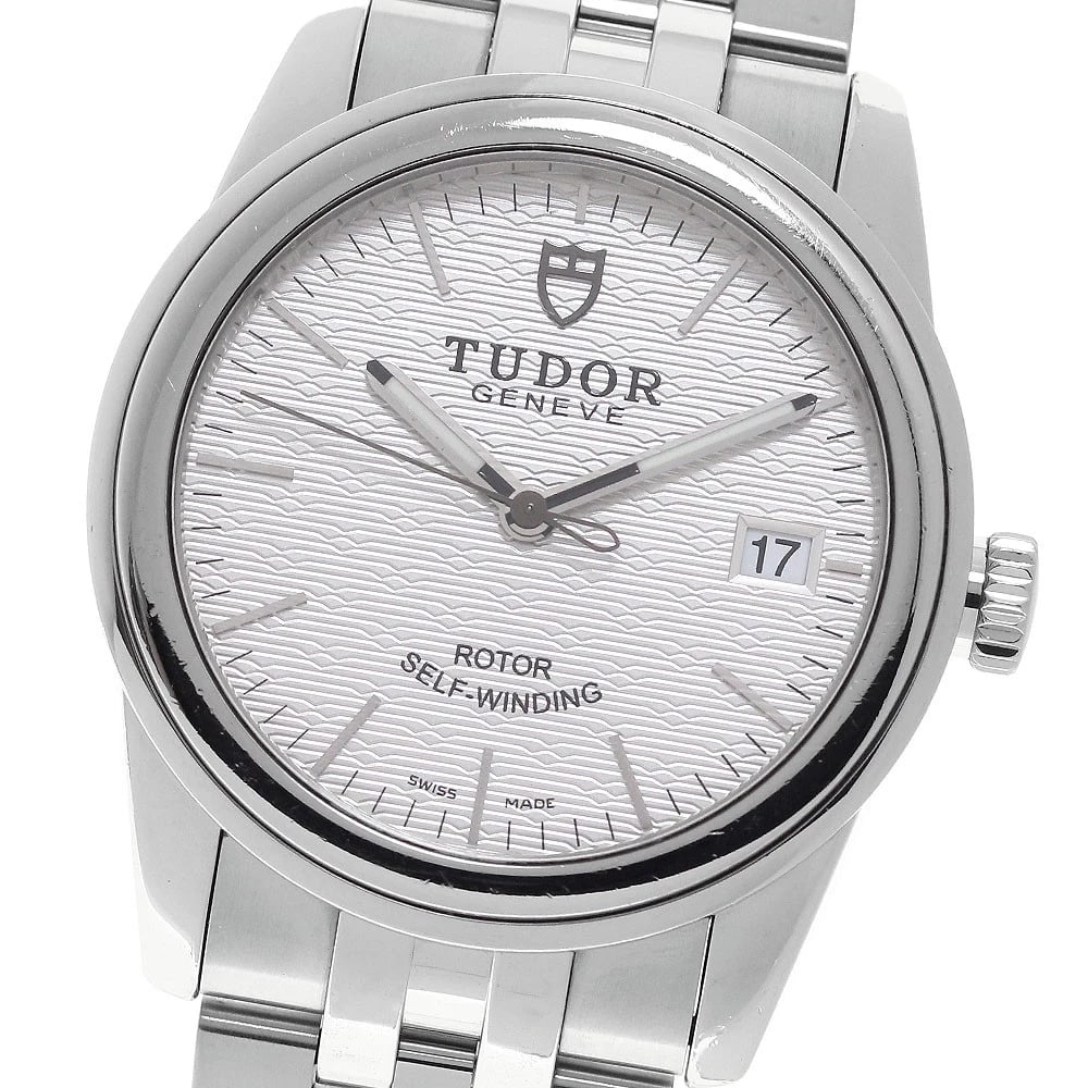 TUDOR GLAMOUR DATE SILVER DIAL AUTOMATIC WATCH: TUDOR Glamour Date Silver Dial Automatic Watch Brand: TUDOR Type/Style: Wristwatch Material: Band Material Stainless Steel, Case Material Stainless Steel Color: Band Color Silver, Case Color Silver,