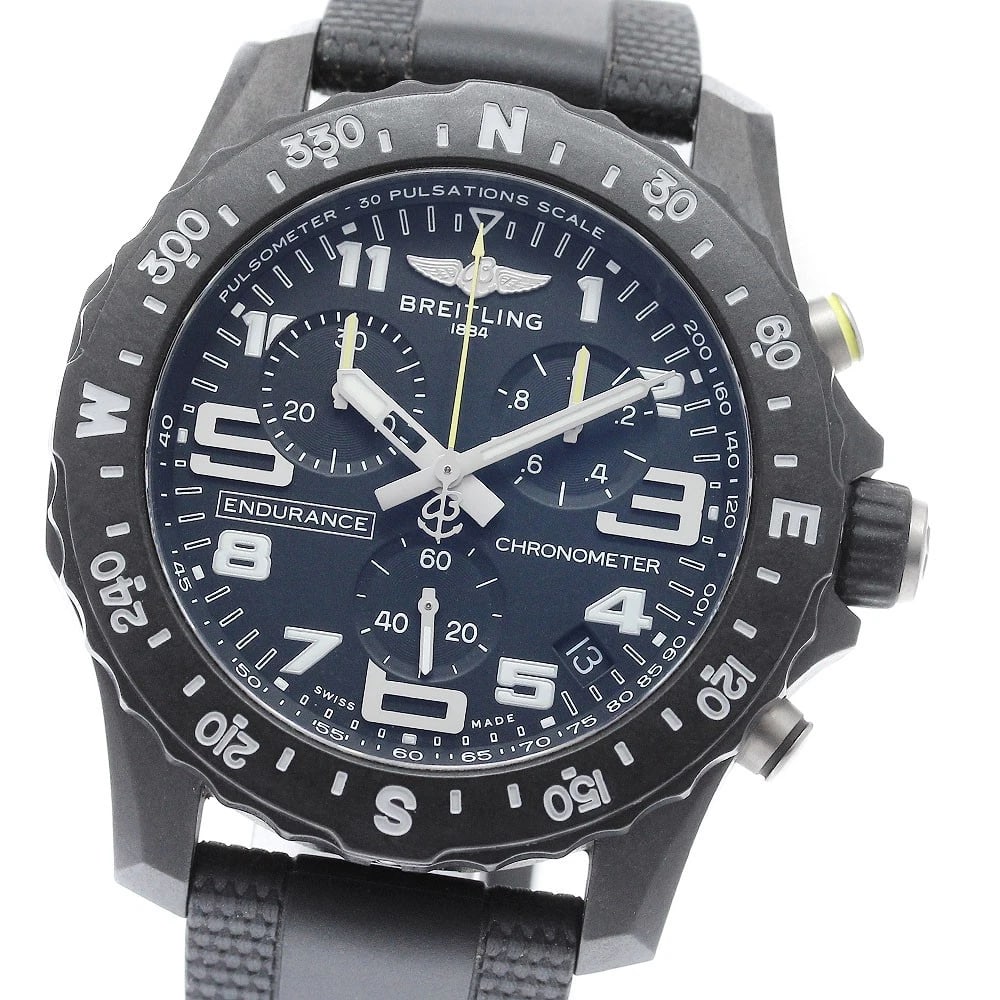 BREITLING ENDURANCE PRO DATE CHRONOGRAPH BLACK DIAL QUARTZ WATCH: BREITLING Endurance Pro Date Chronograph black Dial Quartz Watch Brand: BREITLING Type/Style: Wristwatch Material: Band Material rubber, Case Material Bright light Color: Band Color black, Case Color