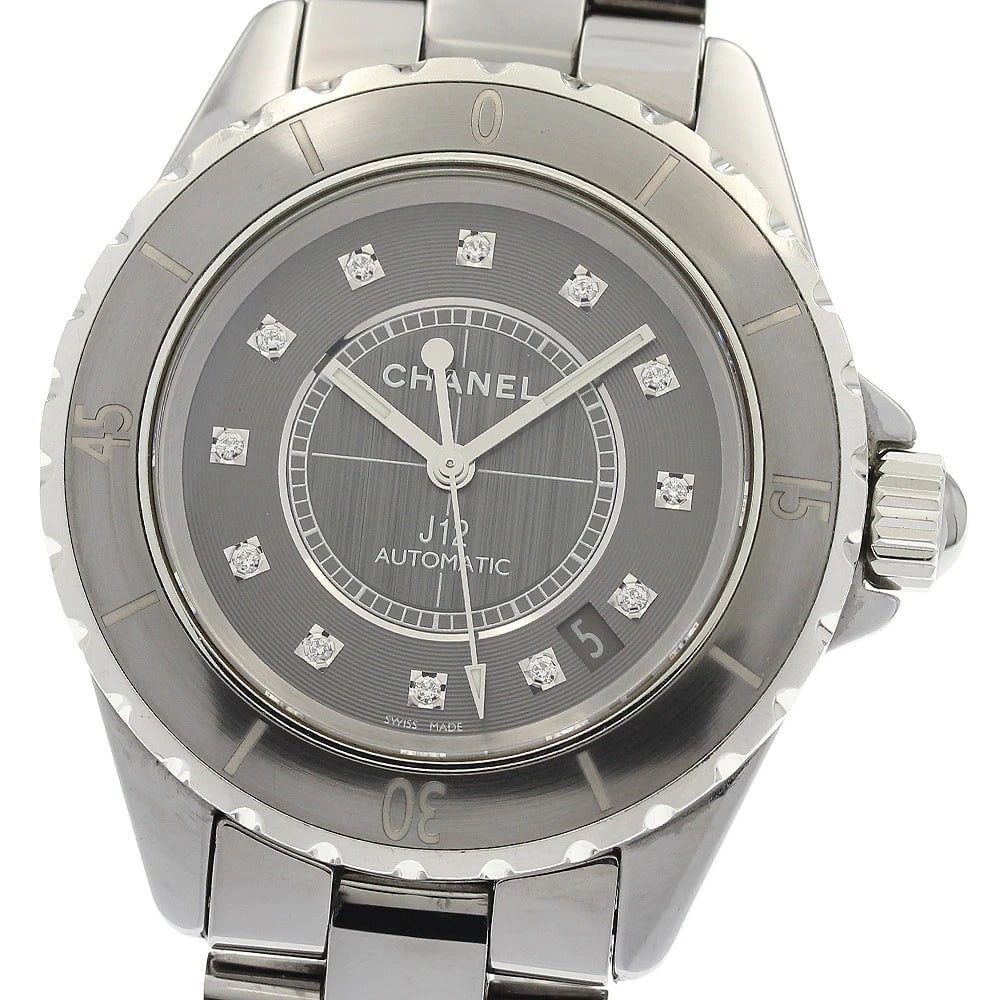 CHANEL J12 CHROMATIC DIAMOND GRAY DIAL AUTOMATIC WATCH: CHANEL J12 Chromatic diamond gray Dial Automatic Watch Brand: CHANEL Type/Style: Wristwatch Material: Band Material Titanium / ceramic, Case Material Titanium / ceramic Color: Band Color gray, Case