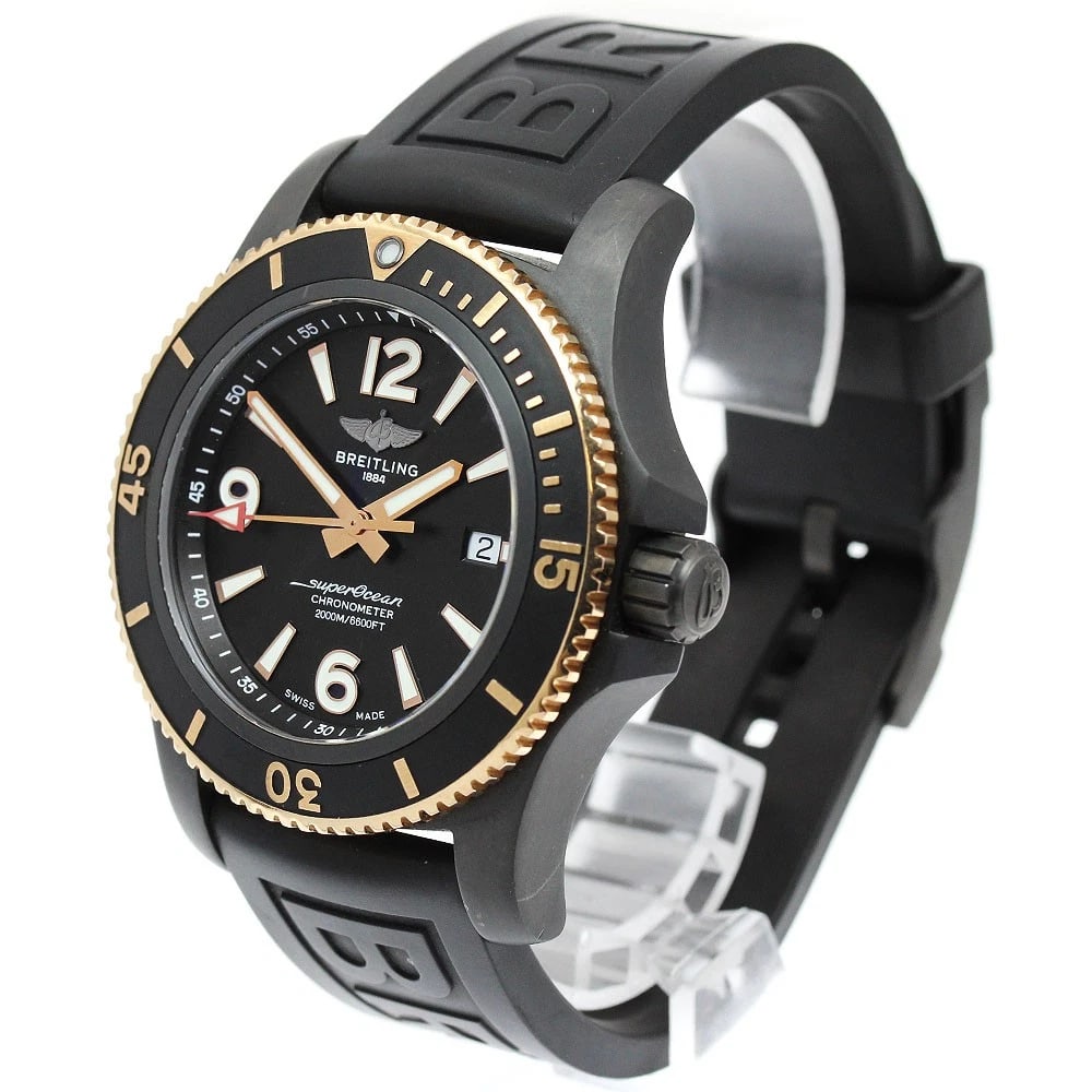 BREITLING SUPER OCEAN AUTOMATIC 46 DATE BLACK DIAL AUTOMATIC WATCH - 2