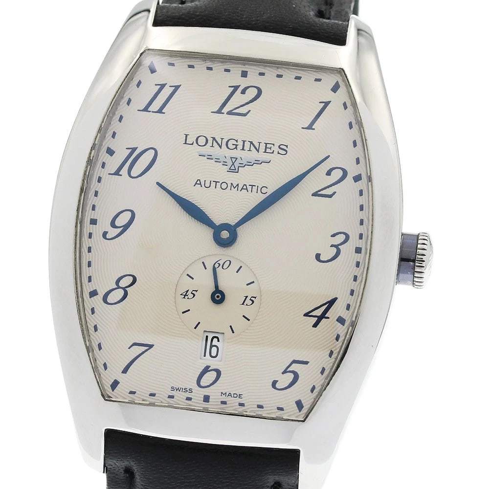 LONGINES EVIDENZA DATE SMALL SECOND AUTOMATIC WATCH: LONGINES Evidenza Date Small Second Automatic Watch Brand: LONGINES Type/Style: Wristwatch Material: Band Material leather, Case Material Stainless Steel Color: Band Color black, Case Color Silver,