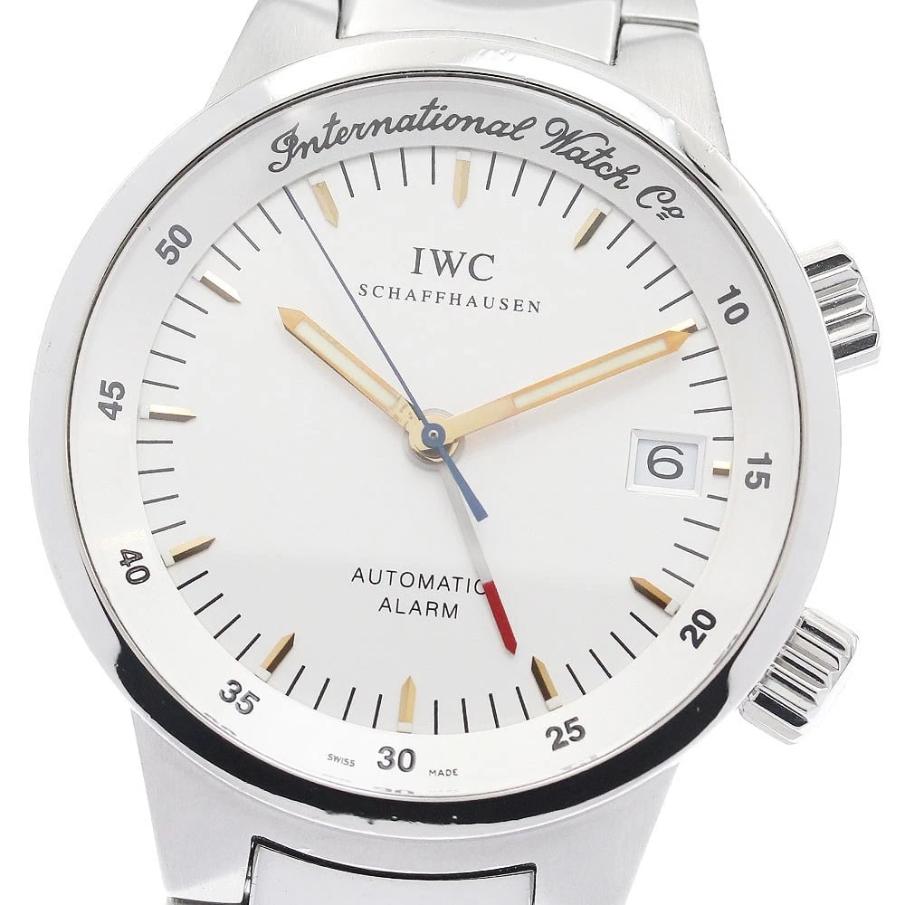 IWC SCHAFFHAUSEN GST ALARM SILVER DIAL AUTOMATIC WATCH: IWC SCHAFFHAUSEN GST alarm Silver Dial Automatic Watch Brand: IWC SCHAFFHAUSEN Type/Style: Wristwatch Material: Band Material Stainless Steel, Case Material Stainless Steel Color: Band Color Silver, C