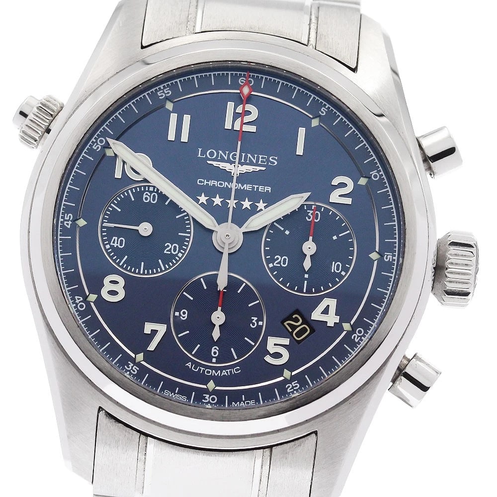 LONGINES SPIRIT CHRONOGRAPH BLUE DIAL AUTOMATIC WATCH: LONGINES Spirit Chronograph blue Dial Automatic Watch Brand: LONGINES Type/Style: Wristwatch Material: Band Material Stainless Steel, Case Material Stainless Steel Color: Band Color Silver, Case