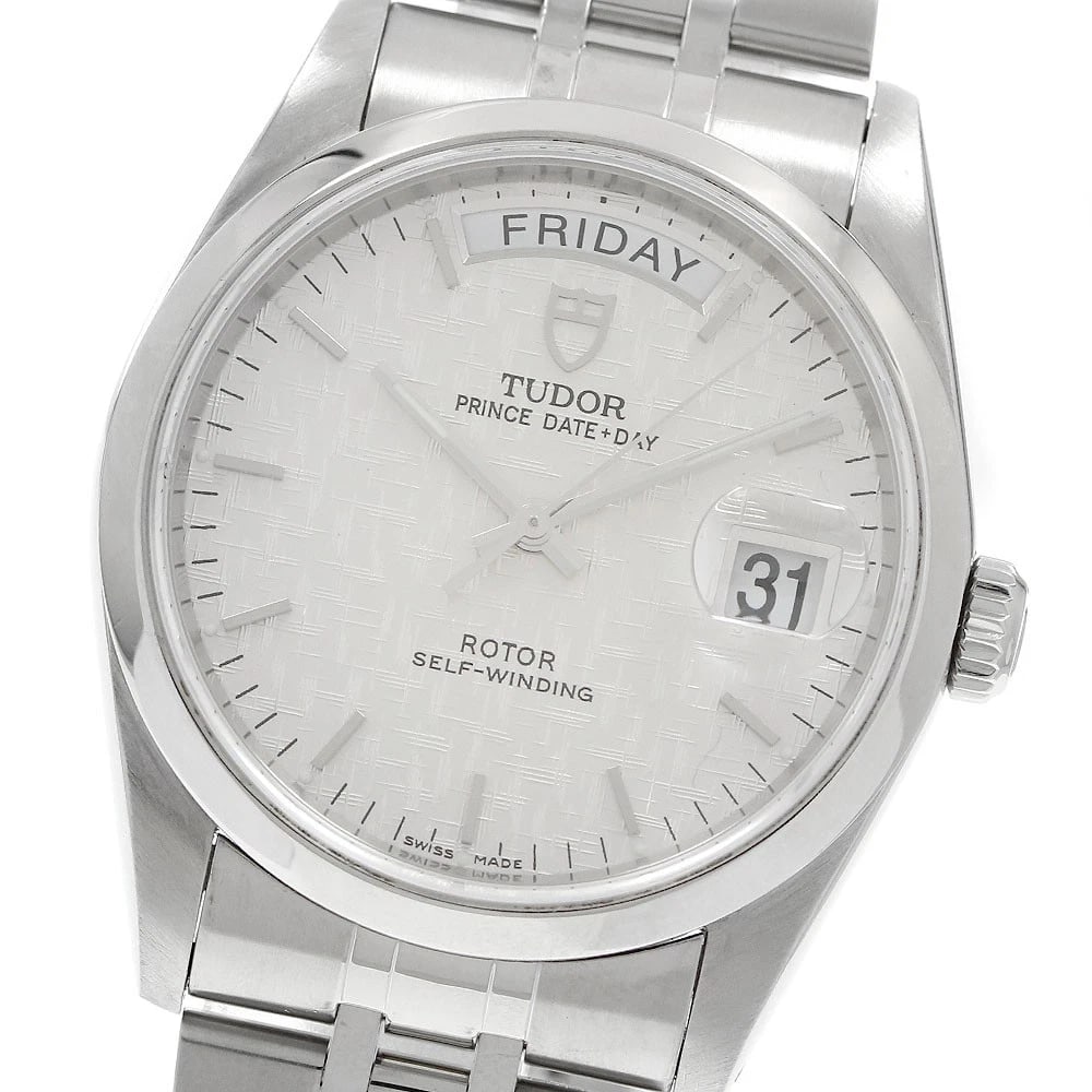 TUDOR PRINCE DATE DAY SILVER DIAL AUTOMATIC WATCH: TUDOR Prince Date Day Silver Dial Automatic Watch Brand: TUDOR Type/Style: Wristwatch Material: Band Material Stainless Steel, Case Material Stainless Steel Color: Band Color Silver, Case Color Silver