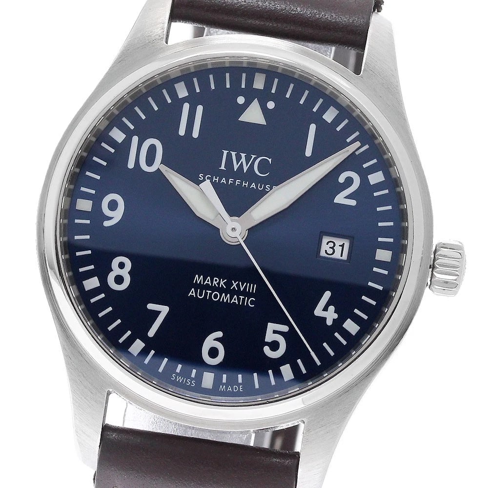 IWC SCHAFFHAUSEN PILOT'S WATCH MARK PETITE PRINCE WATCH: IWC SCHAFFHAUSEN Pilot's Watch Mark Petite Prince Watch Brand: IWC SCHAFFHAUSEN Type/Style: Wristwatch Material: Band Material leather, Case Material Stainless Steel Color: Band Color Brown, Case