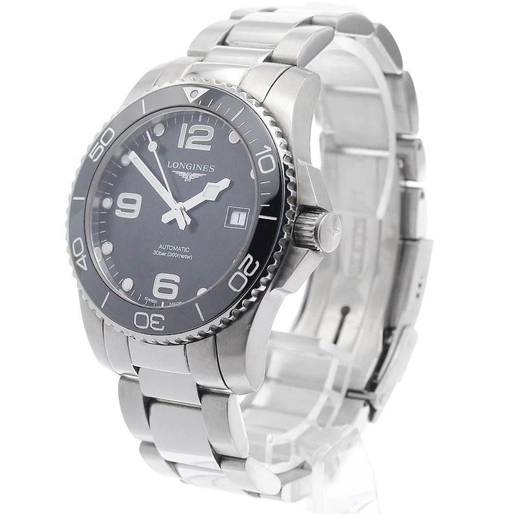LONGINES HYDRO CONQUEST DATE BLACK DIAL AUTOMATIC WATCH - 2