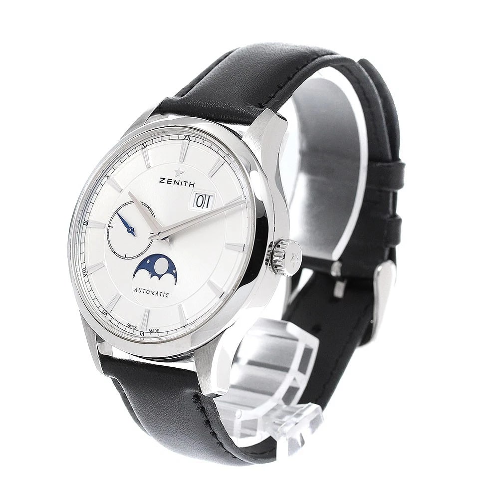 ZENITH CAPTAIN MOON PHASE SILVER DIAL AUTOMATIC WATCH - 2