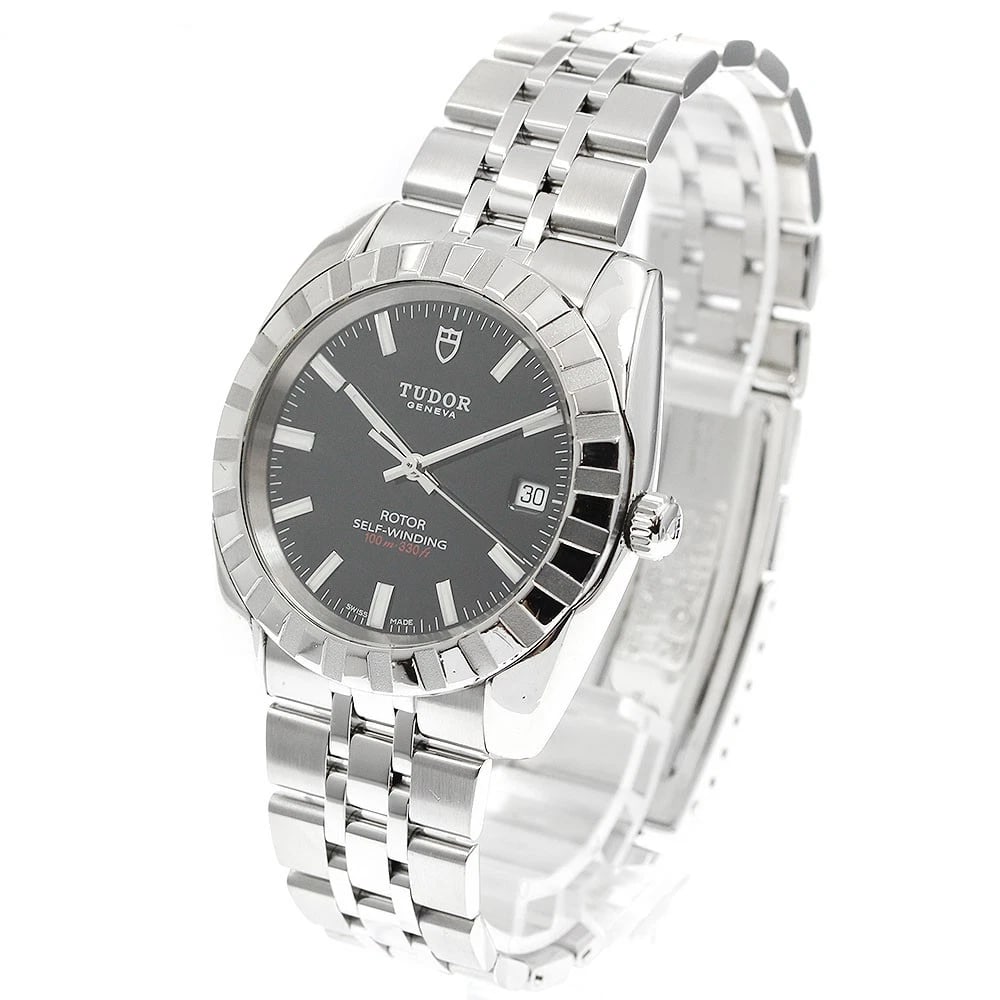 TUDOR CLASSIC DATE BLACK DIAL AUTOMATIC WATCH - 2