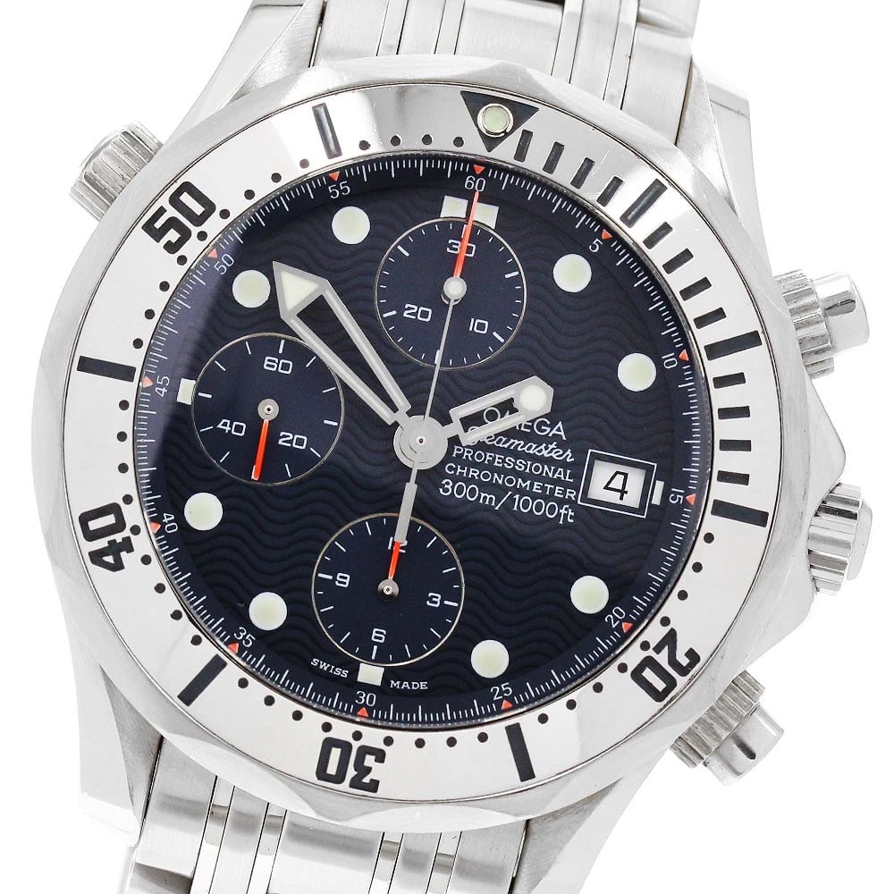 OMEGA SEAMASTER CHRONOGRAPH DATE AUTOMATIC WATCH: OMEGA Seamaster Chronograph Date Automatic Watch Brand: OMEGA Type/Style: Wristwatch Material: Band Material Stainless Steel, Case Material Stainless Steel Color: Band Color Silver, Case Color