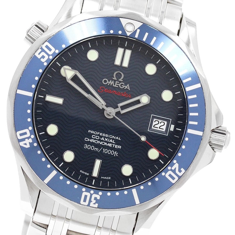 OMEGA SEAMASTER DIVER CO-AXIAL NAVY DIAL AUTOMATIC WATCH: OMEGA Seamaster Diver Co-Axial Navy Dial Automatic Watch Brand: OMEGA Type/Style: Wristwatch Material: Band Material Stainless Steel, Case Material Stainless Steel Color: Band Color Silver, Case