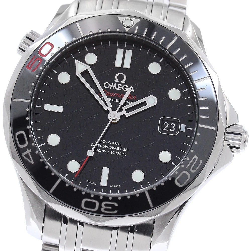 OMEGA SEAMASTER JAMES BOND AUTOMATIC WATCH: OMEGA Seamaster James Bond Automatic Watch Brand: OMEGA Type/Style: Wristwatch Material: Band Material Stainless Steel, Case Material Stainless Steel Color: Band Color Silver, Case Color Silver, Dial