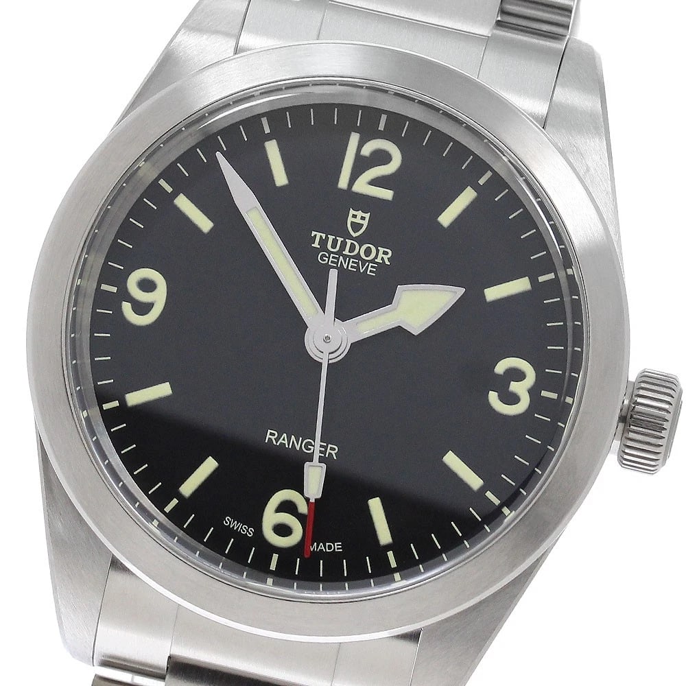 TUDOR RANGER BLACK DIAL AUTOMATIC WATCH: TUDOR Ranger black Dial Automatic Watch Brand: TUDOR Type/Style: Wristwatch Material: Band Material Stainless Steel, Case Material Stainless Steel Color: Band Color Silver, Case Color Silver, Dial