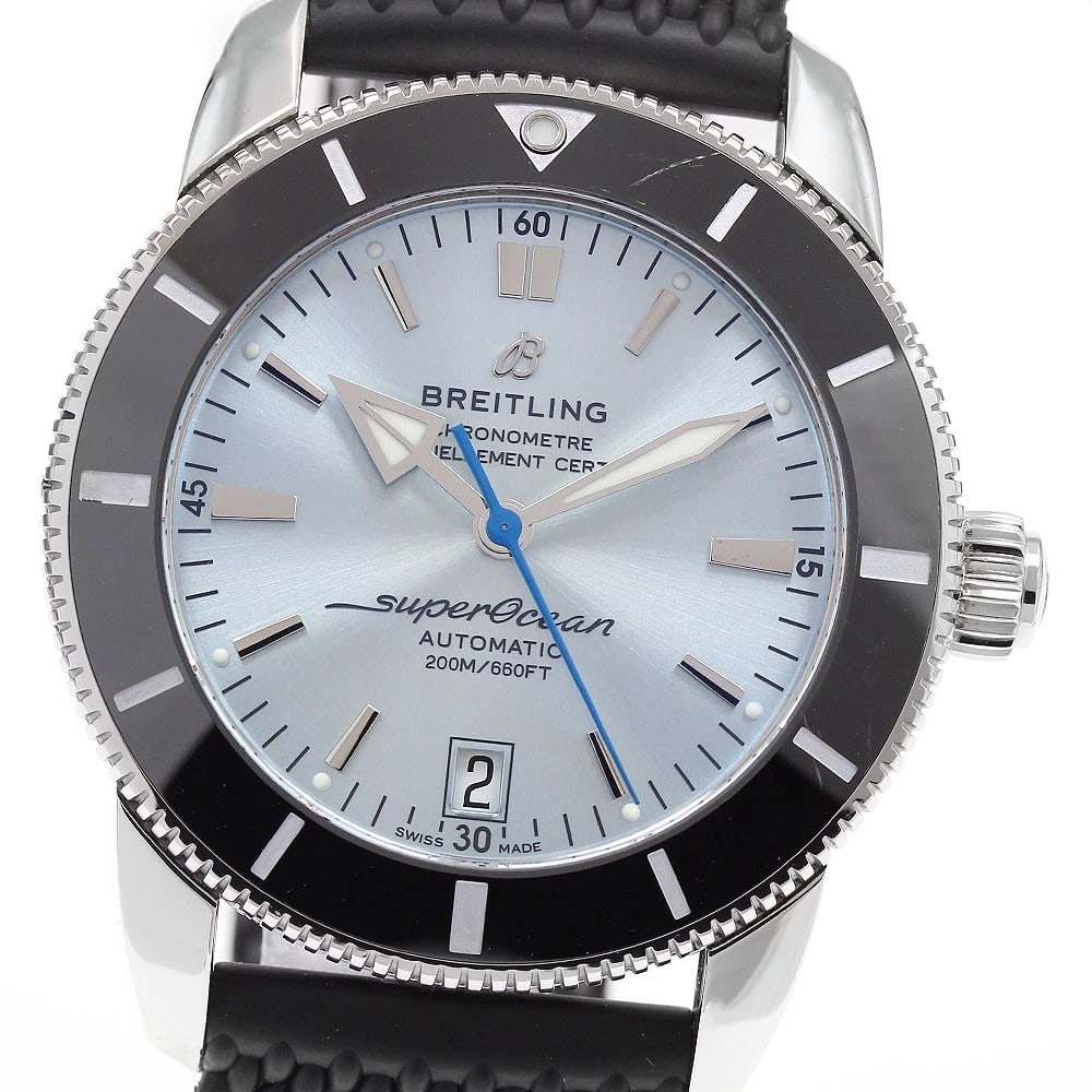 BREITLING SUPEROCEAN HERITAGE LIMITED AUTOMATIC WATCH: BREITLING Superocean Heritage Limited Automatic Watch Brand: BREITLING Type/Style: Wristwatch Material: Band Material rubber, Case Material Stainless Steel Color: Band Color black, Case Color Silver, 