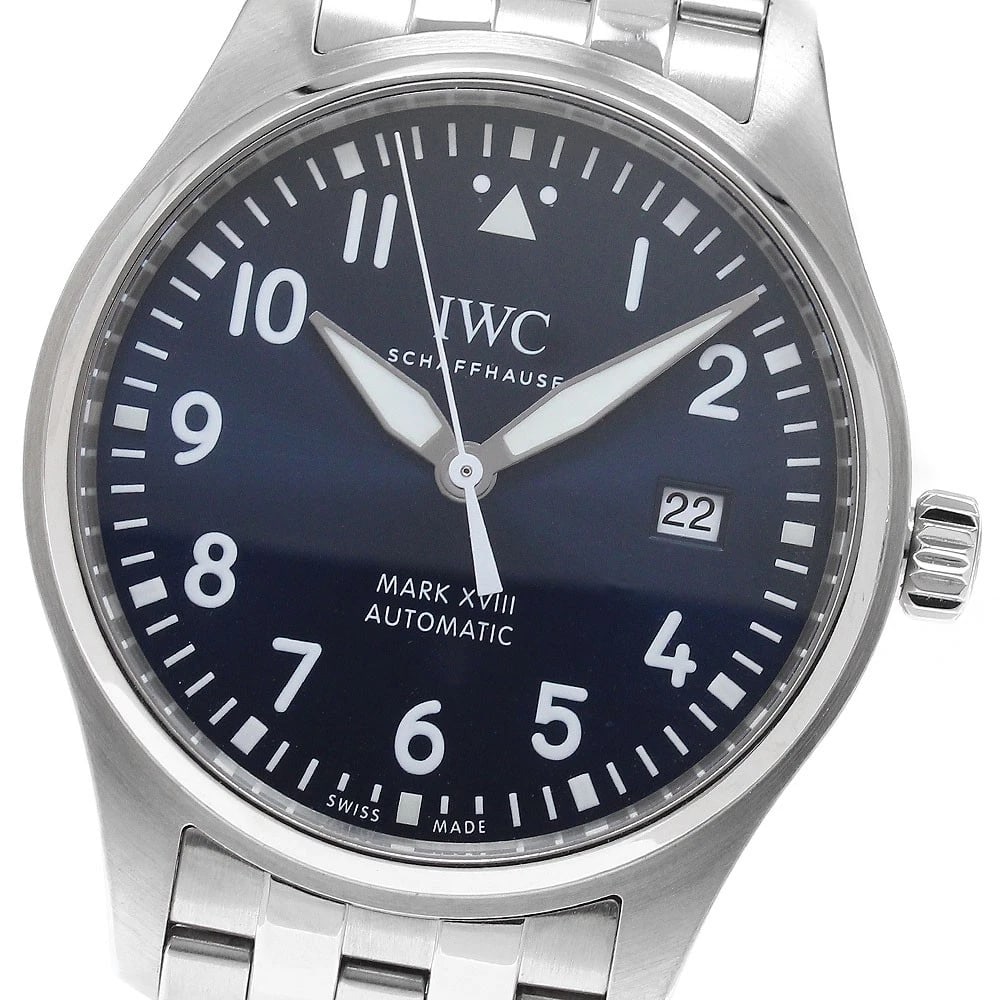 IWC SCHAFFHAUSEN PILOT WATCH MARK AUTOMATIC WATCH: IWC SCHAFFHAUSEN Pilot watch mark Automatic Watch Brand: IWC SCHAFFHAUSEN Type/Style: Wristwatch Material: Band Material Stainless Steel, Case Material Stainless Steel Color: Band Color Silver, Case